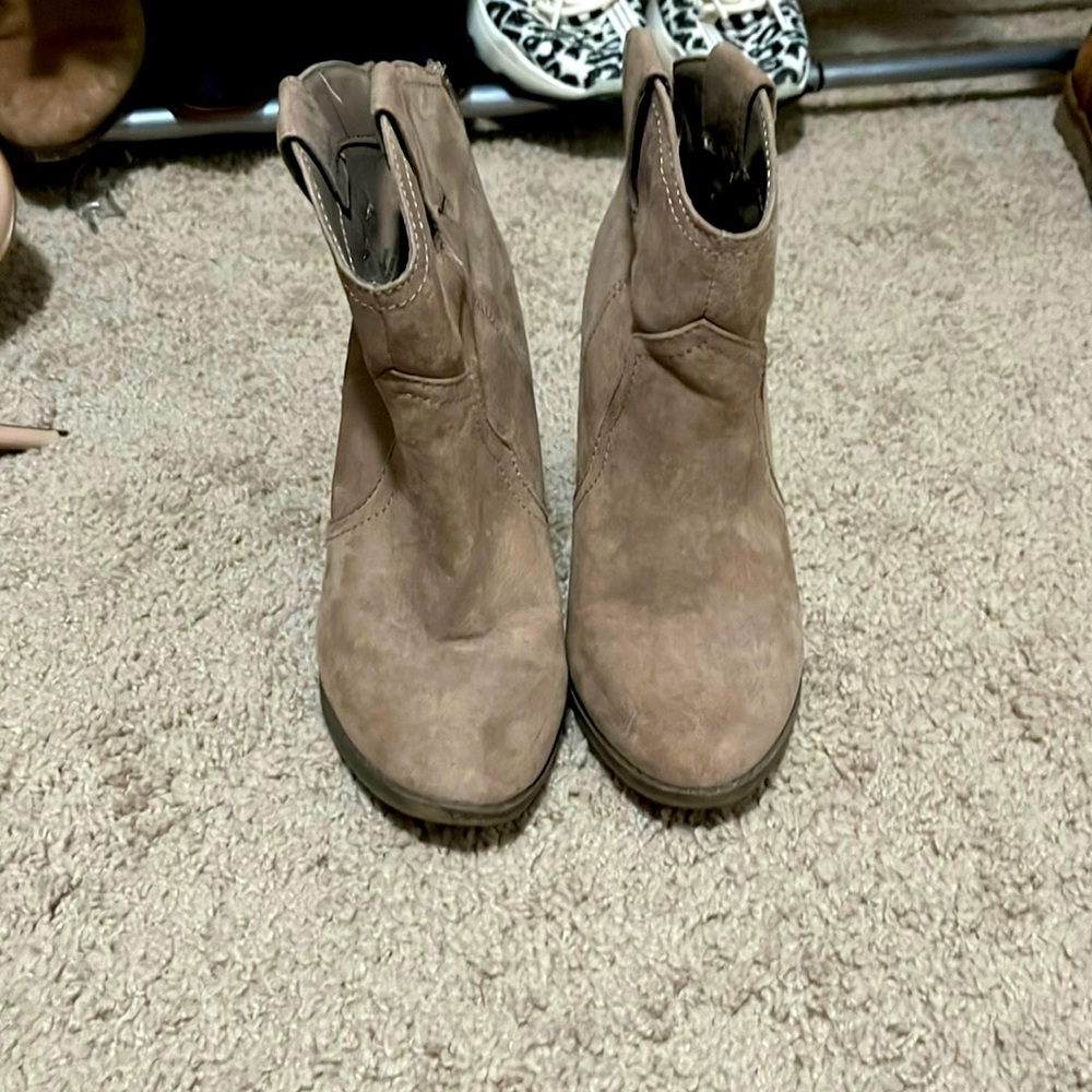 Tan ankle boots